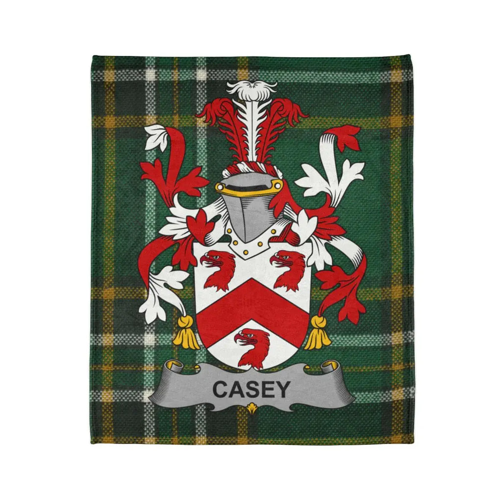 Casey Family Crest Tartan Blanket Design