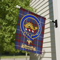 Cassels clan crest tartan garden flag for outdoor display