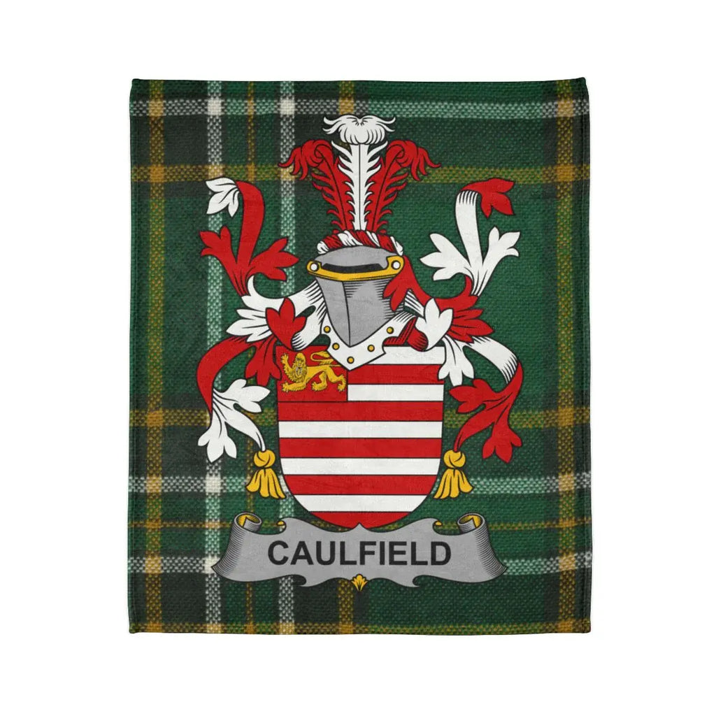 Caulfield Family Crest Tartan Design Blanket