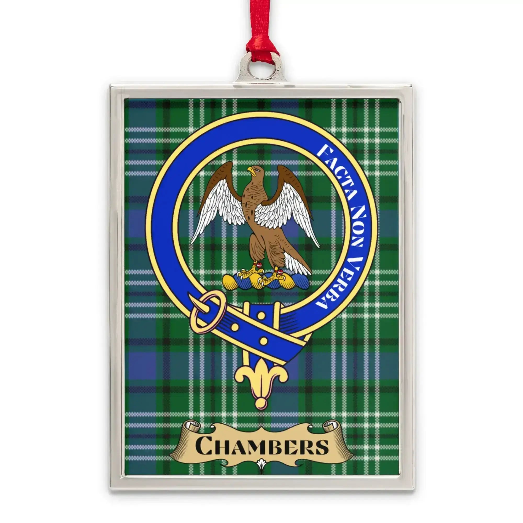 Chambers Family Crest Plaid Tartan Ornament product