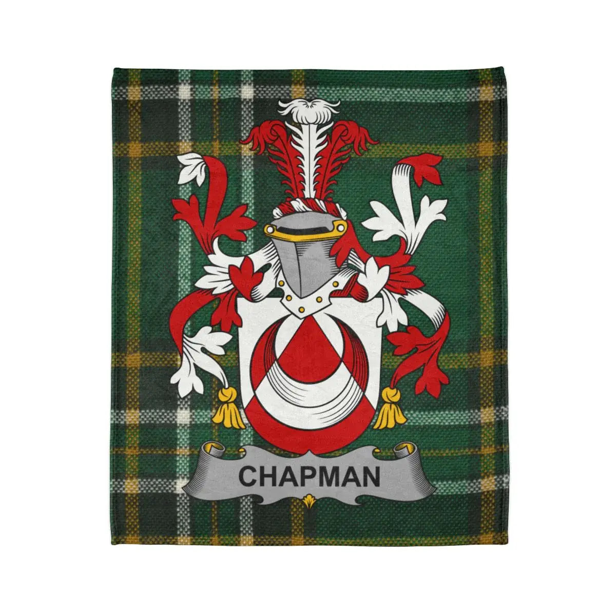 Chapman Family Crest Tartan Plaid Blanket
