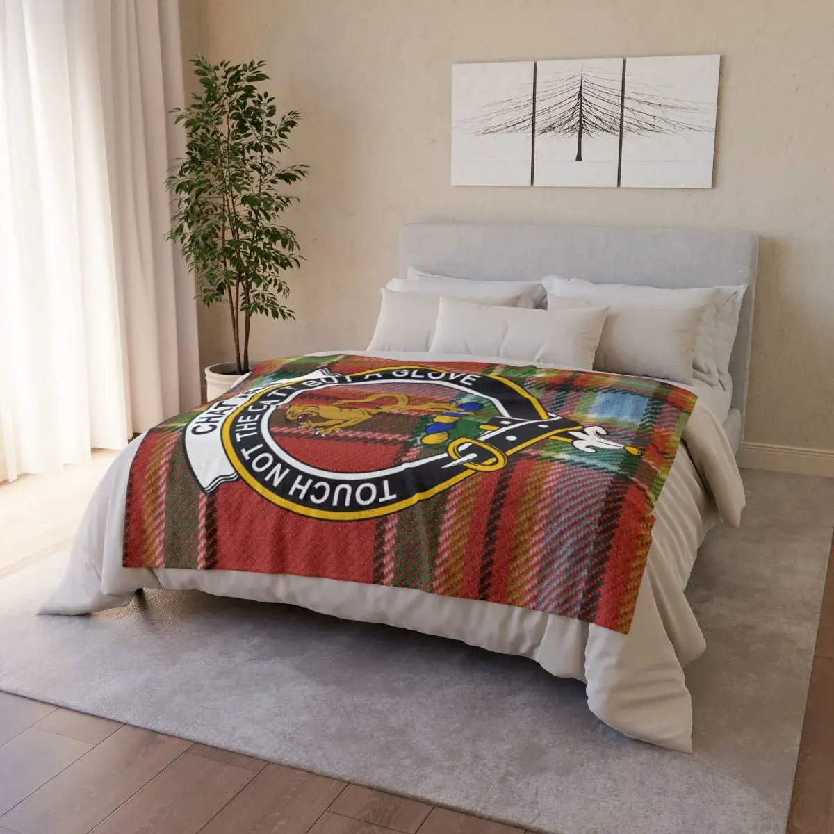 Cozy Check Us Out Spread Your Love Queen Bedding