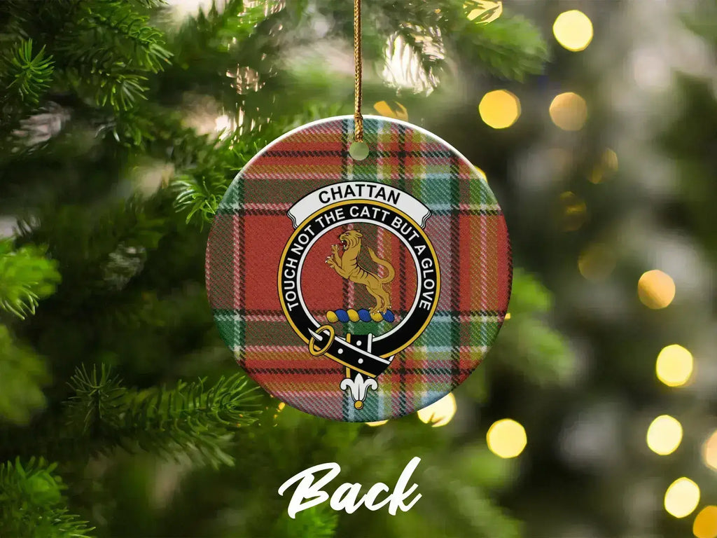 Chattan Clan Crest Tartan Christmas Ornament product type