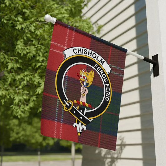 Chisholm Feros Ferio Tartan Clan Crest Flag product