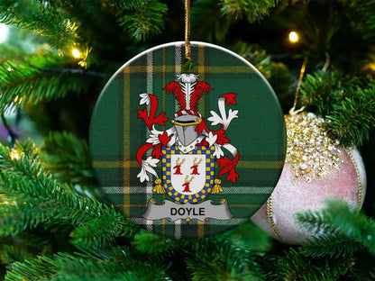 Customizable Family Crest Christmas Tree Ornament