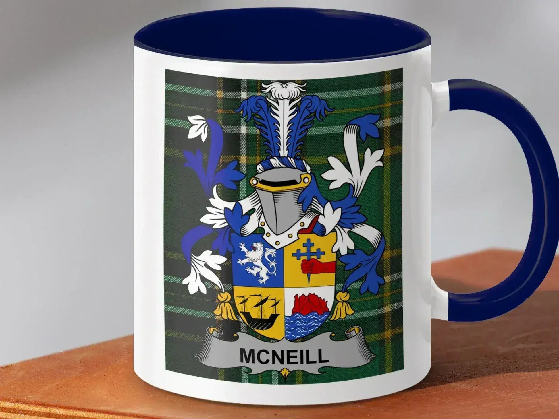 McNeill Family Crest Coat of Arms Mug product type