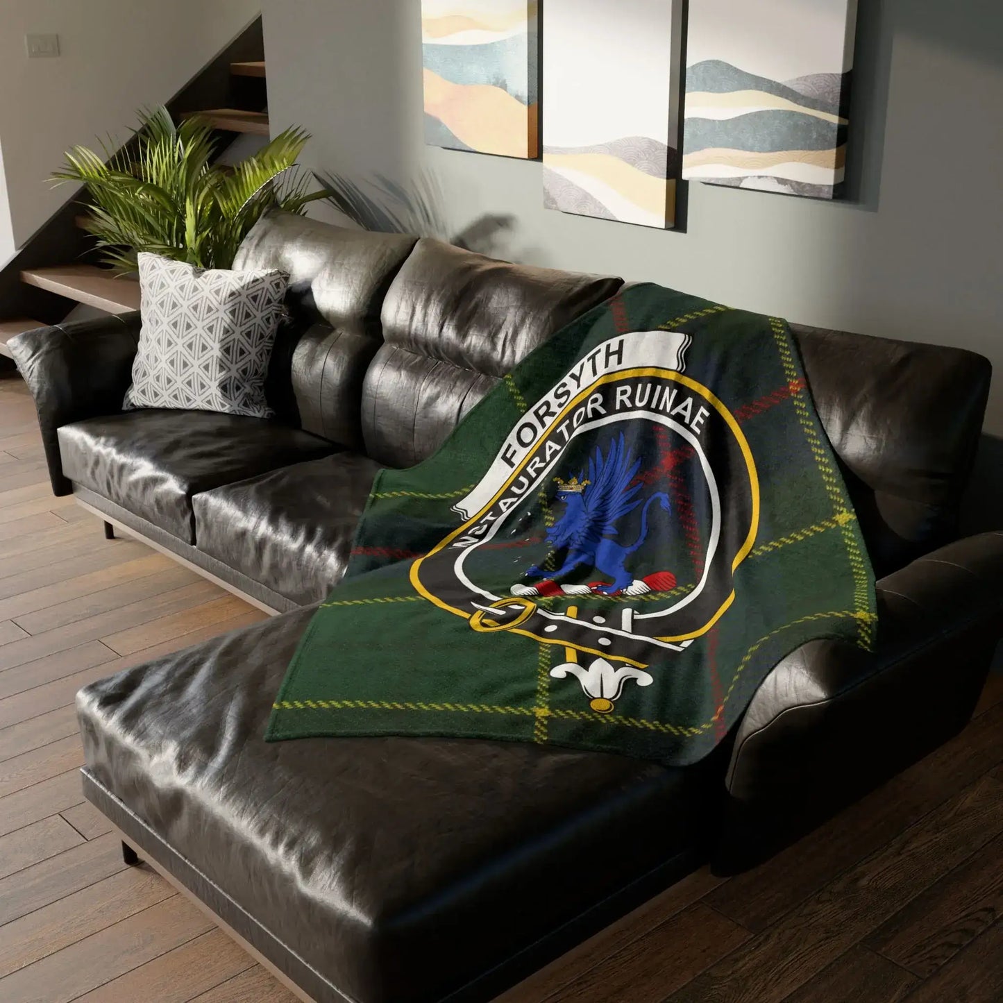 Choose Any Scottish Clan Crest Blanket – Scottish Heritage Fleece Throw