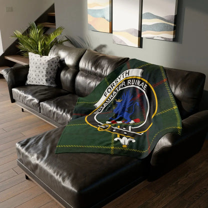 Choose Any Scottish Clan Crest Blanket – Scottish Heritage Fleece Throw