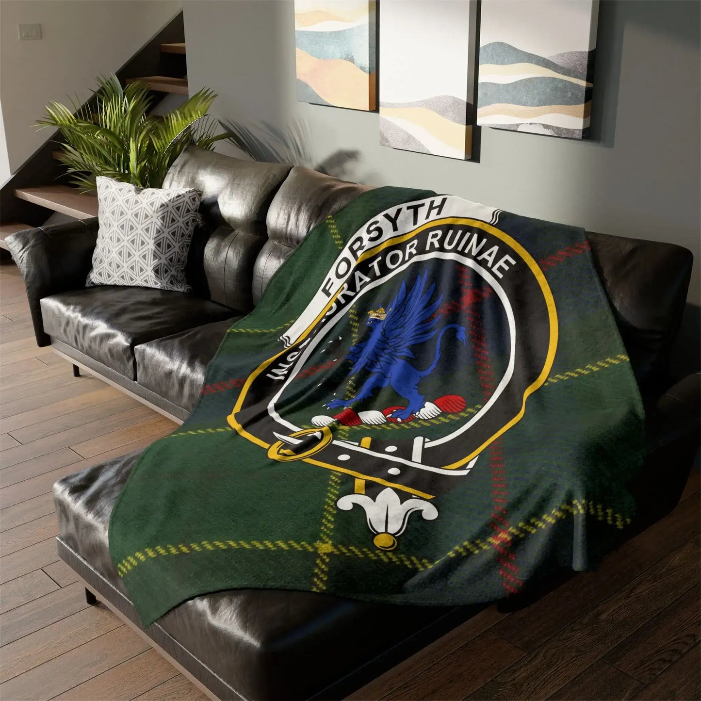 Choose Any Scottish Clan Crest Blanket – Scottish Heritage Fleece Throw