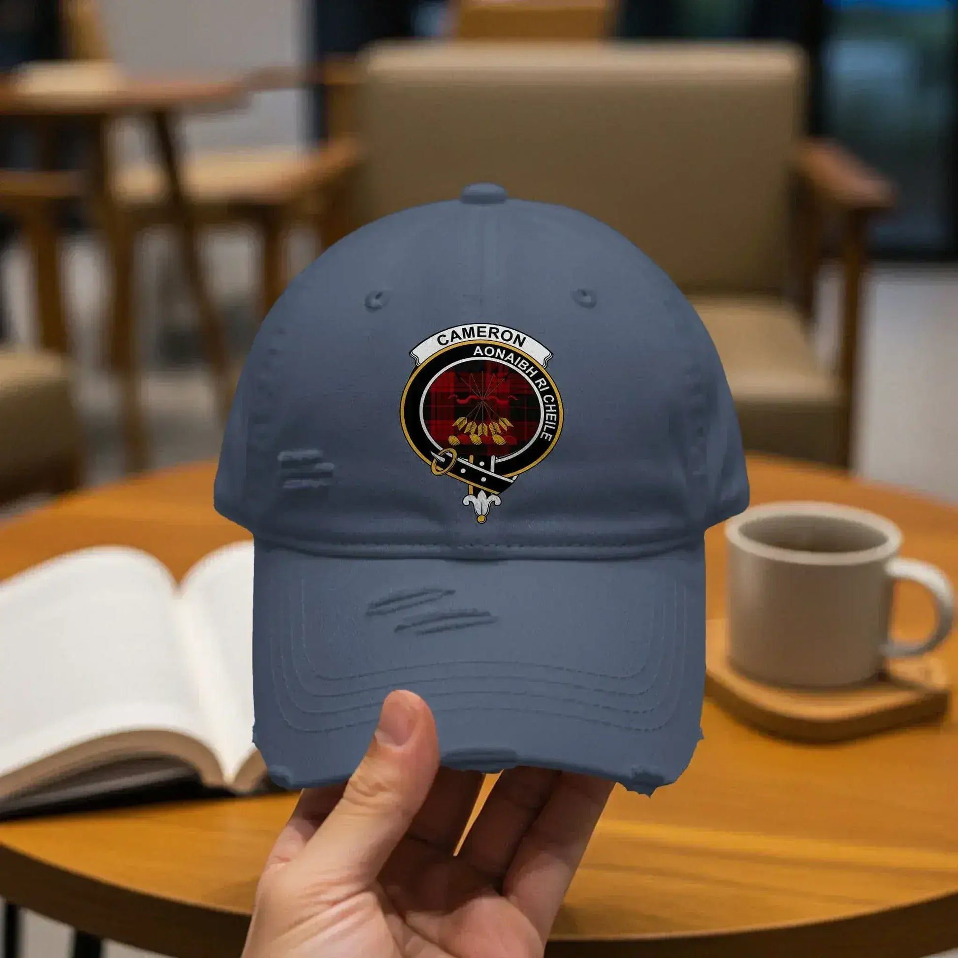 Stylish Embroidered Graphic Blue Adjustable Cap product