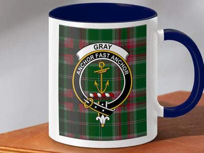 Gray Anchor Fast Anchor Plaid Mug product type