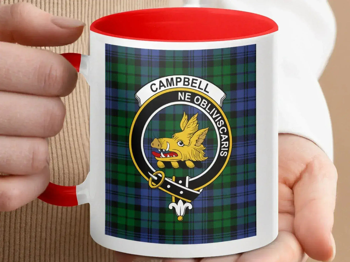 Campbell Clan Crest Tartan Ceramic Mug product