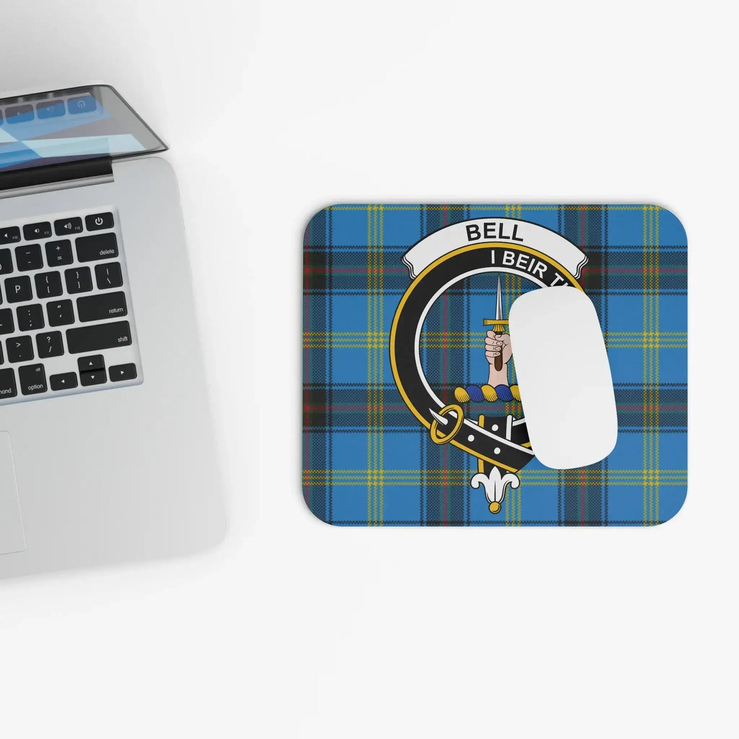 Choose Any Scottish Clan Mouse Pad – Clan Crest on Tartan Design
