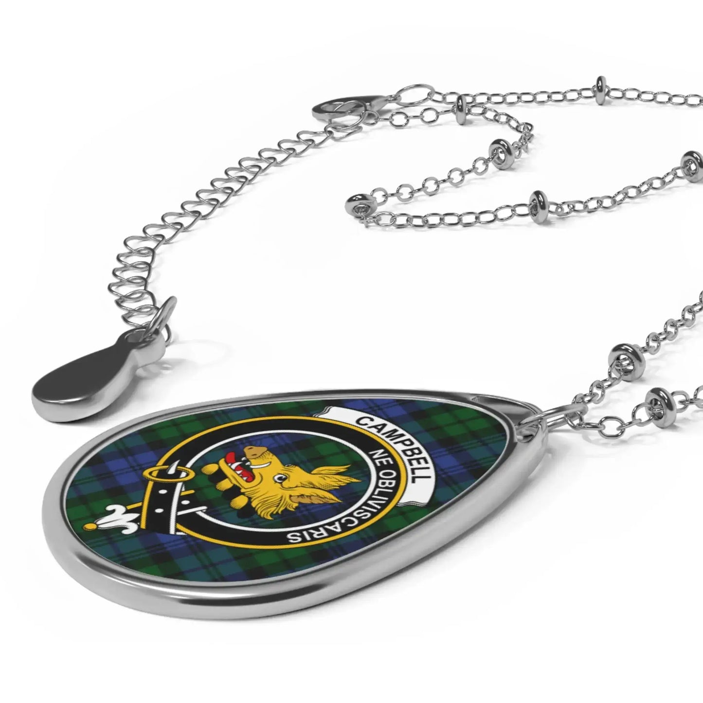 Choose Any Scottish Clan Necklace – Clan Crest Teardrop Pendant