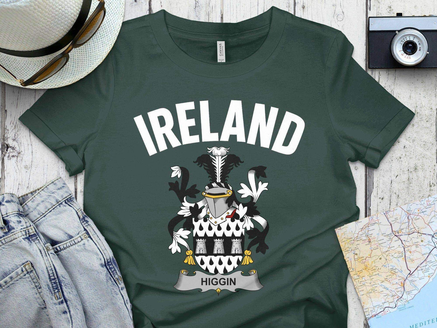 Ireland Higgin Family Crest Shirts product type