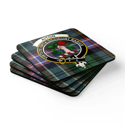 Tartan Pattern Coasters with Clan Crest Coaster product