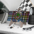 Clan Anderson novelty license plate, crest and Stand Sure motto on a tartan background, 12x6 aluminium
