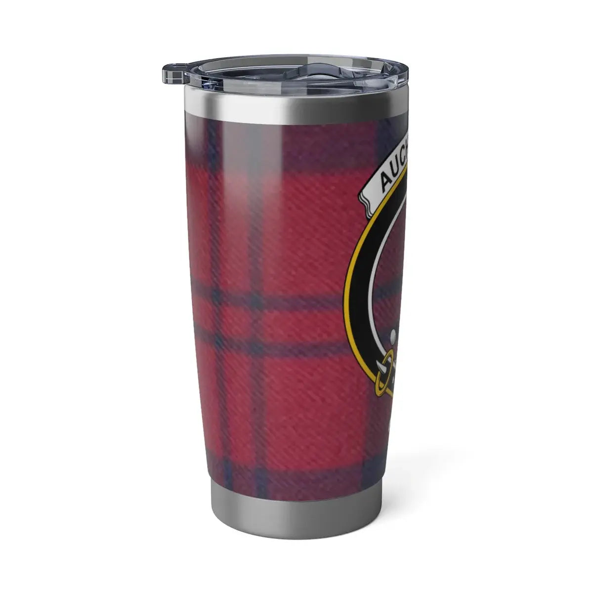 Clan Crest Tartan Travel Mug for Scottish Heritage Enthusiasts