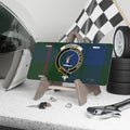 Clan Barclay tartan crest novelty license plate — Aut Agere Aut Mori design, 12x6 aluminium