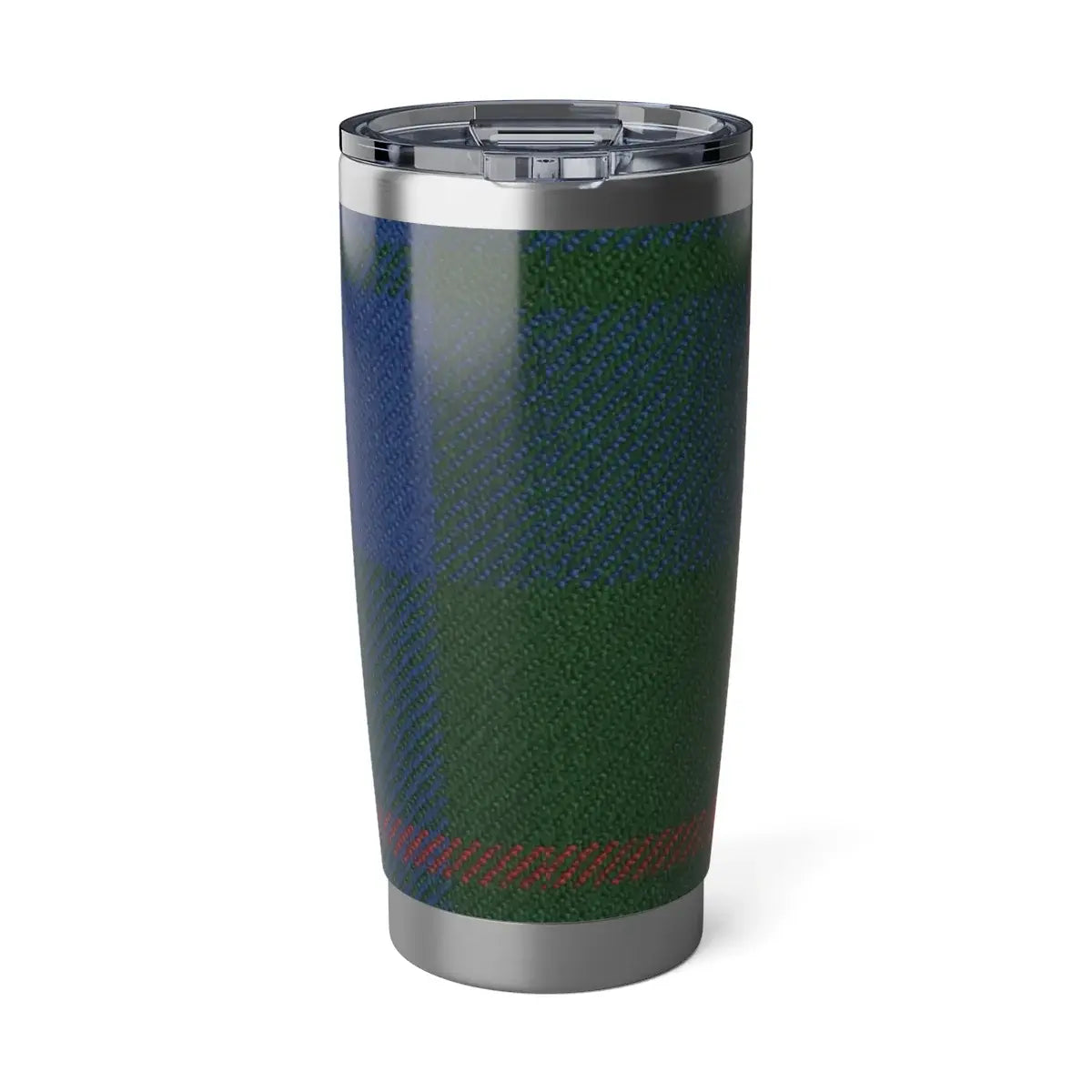 Barclay tartan plaid pattern on 20oz stainless steel tumbler — double-wall insulated, clan crest design