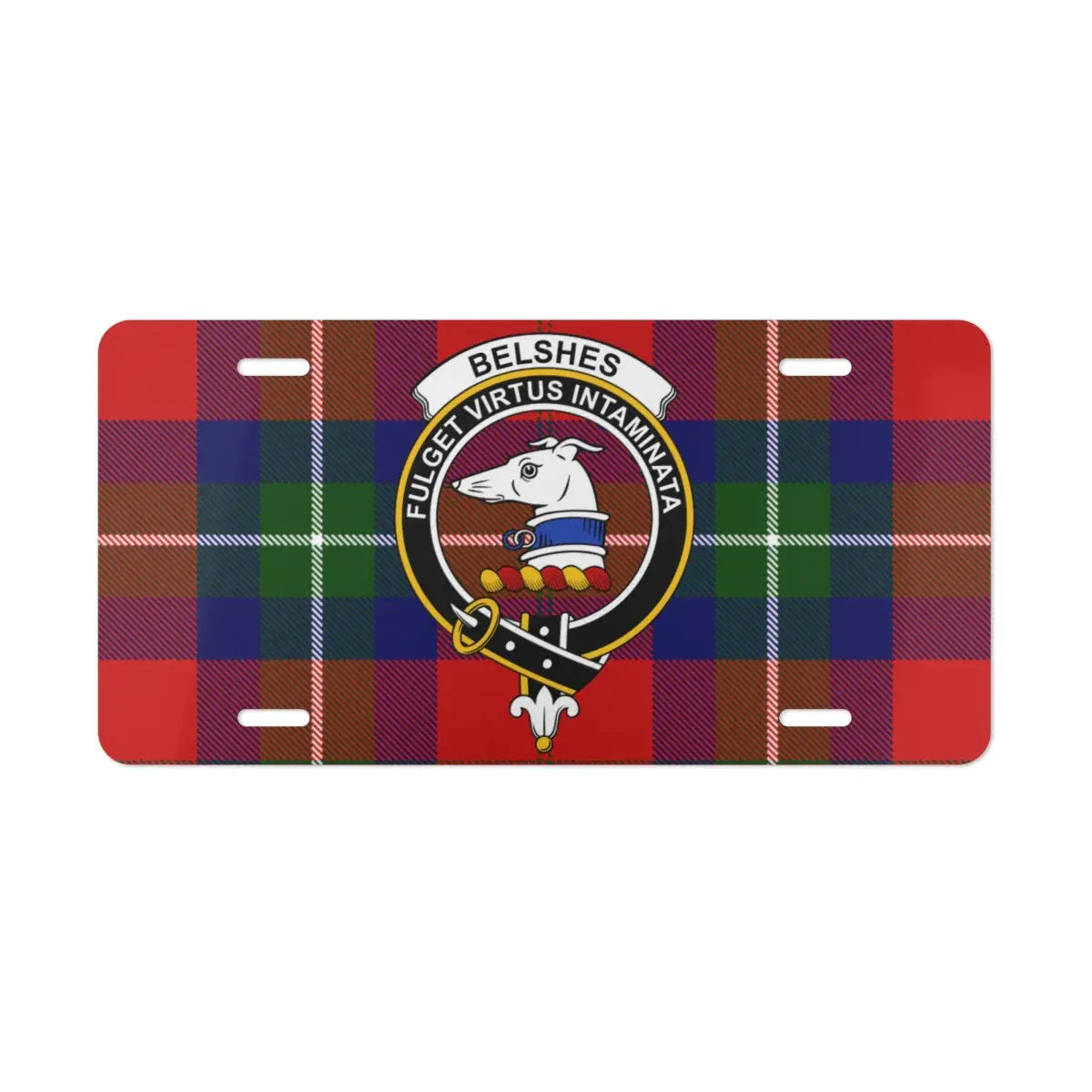 Belshe Fulget Virtus Intaminata License Plate product