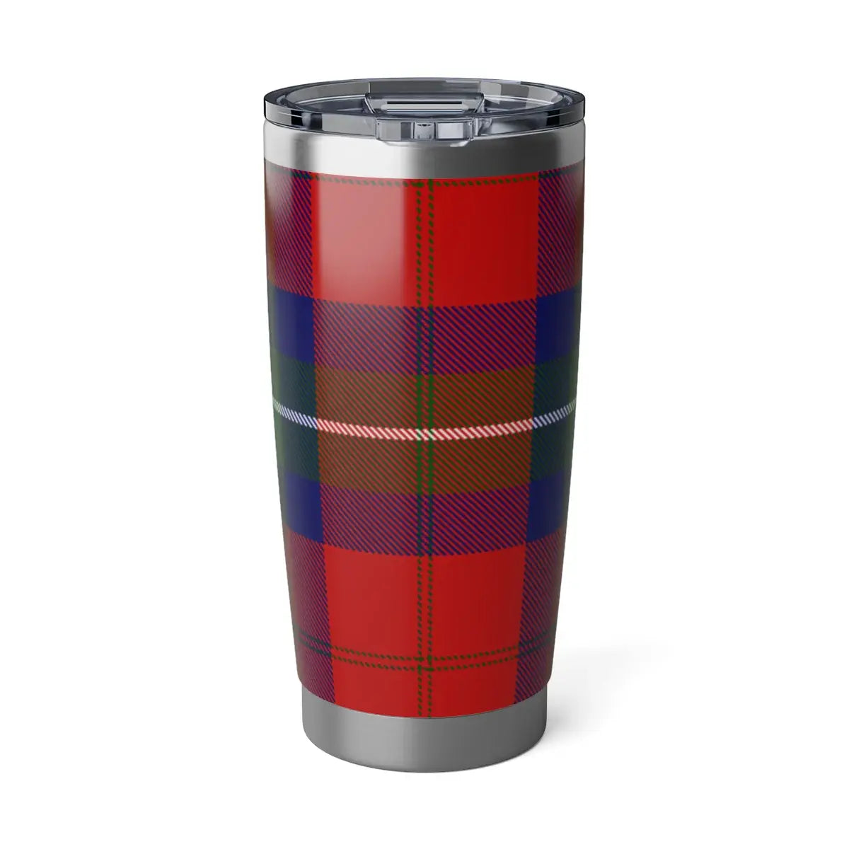 Vibrant Tartan Pattern Insulated Travel Tumbler
