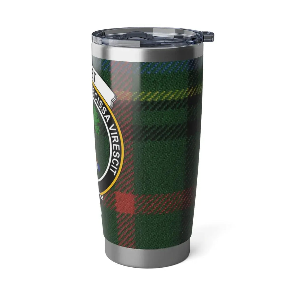 Green Tartan Patterned Insulated Tumbler