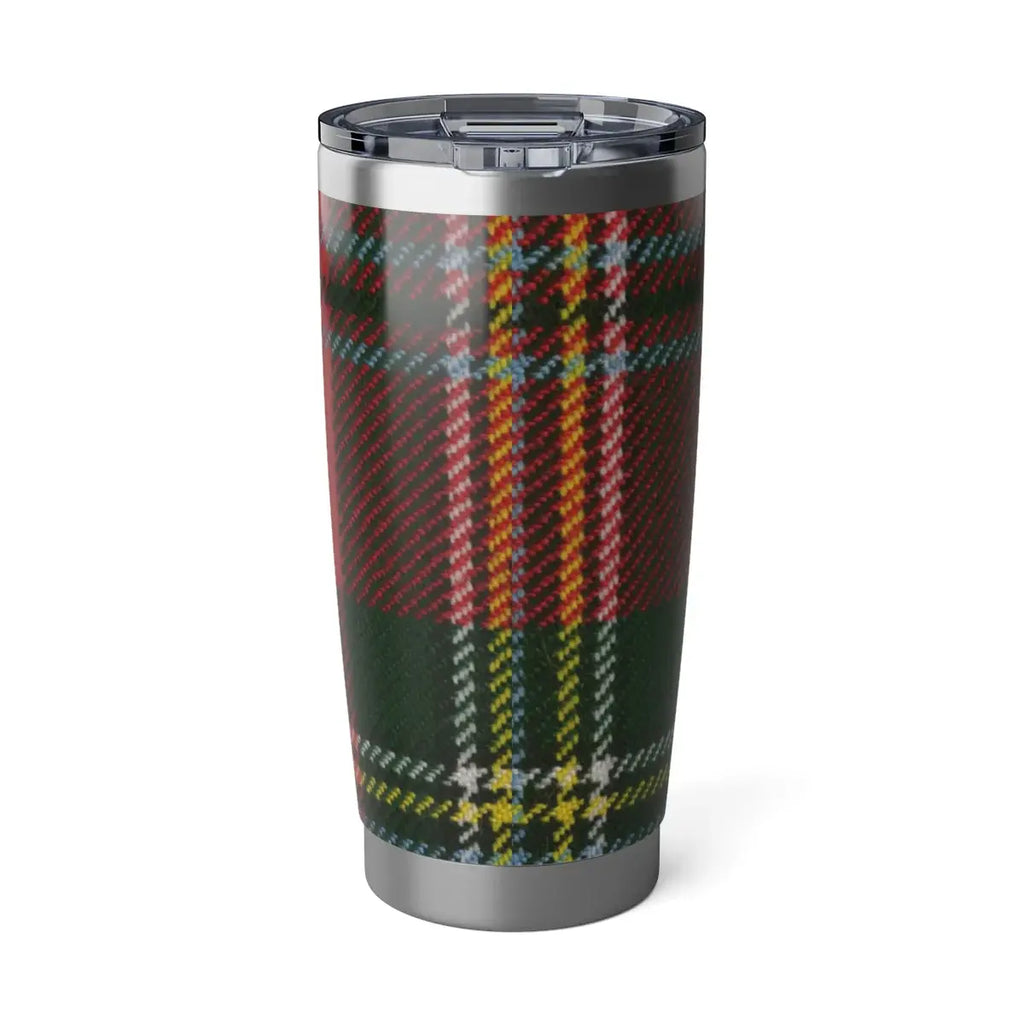 Stylish Red and Green Plaid Insulated Tumbler
