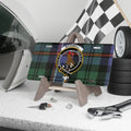 Clan Boswell vraye foi custom crest tartan license plate — 100% aluminium, 12x6 inch