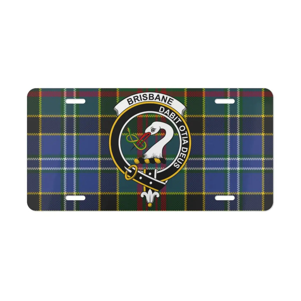 Brisbane Dabit Quod Tu Des Tartan Design License Plate product