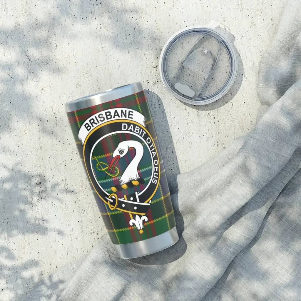 Brisbane Dabit Quid Deus Shield and Plaid Travel Mug