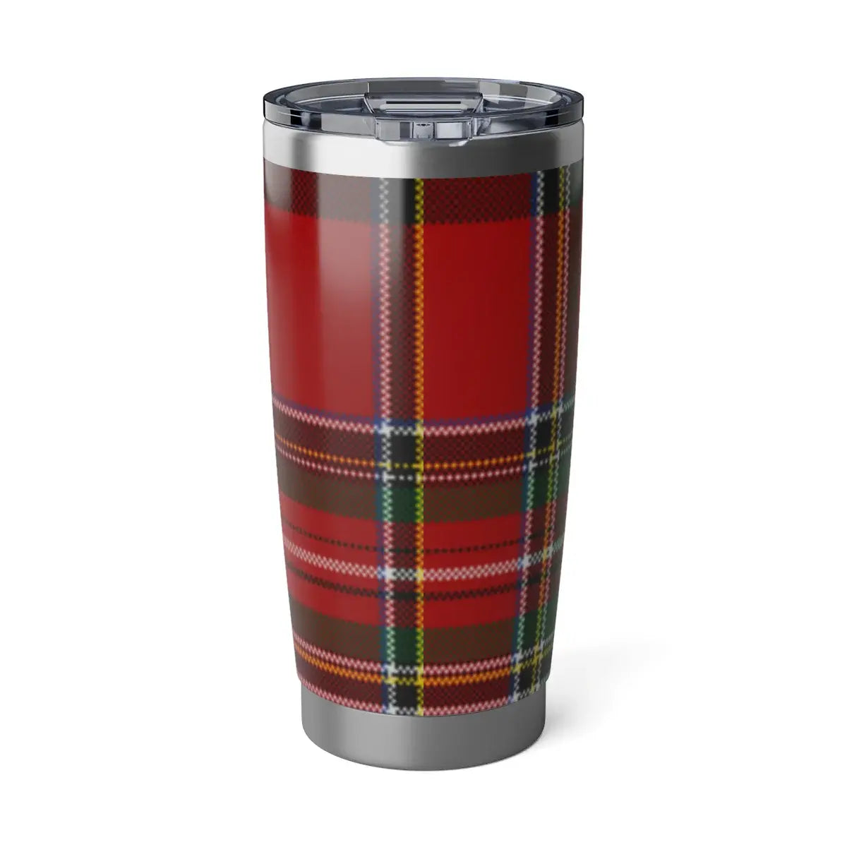 Plaid Pattern Insulated Travel Mug For Hot Beverages