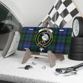 Clan Calder be mindful swan crest tartan license plate — 100% aluminium, 12x6 inch