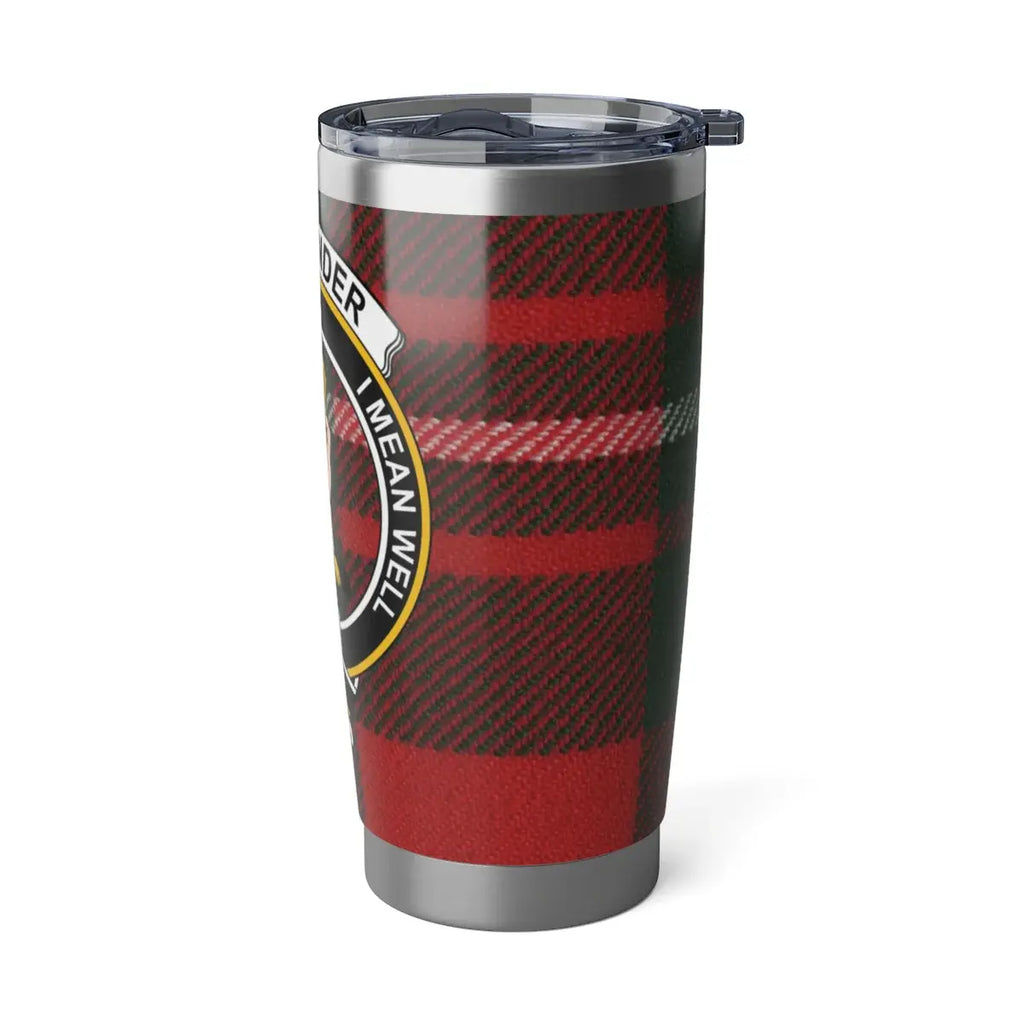 Firefighter Plaid Travel Mug for Hot and Cold Beverages