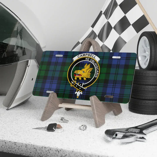 Campbell Tartan Design Decorative License Plate product