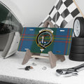 Clan Carmichael toujours prest tartan crest license plate — 100% aluminium, 12x6 inch