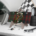 Clan Carnegie dread god tartan crest license plate — 100% aluminium, 12x6 inch