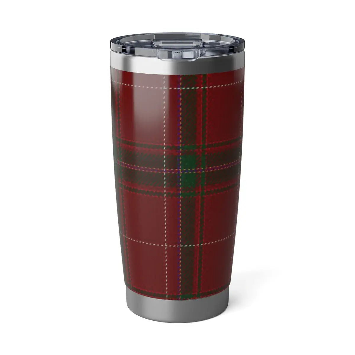 Red and Green Plaid Pattern Insulated Tumbler