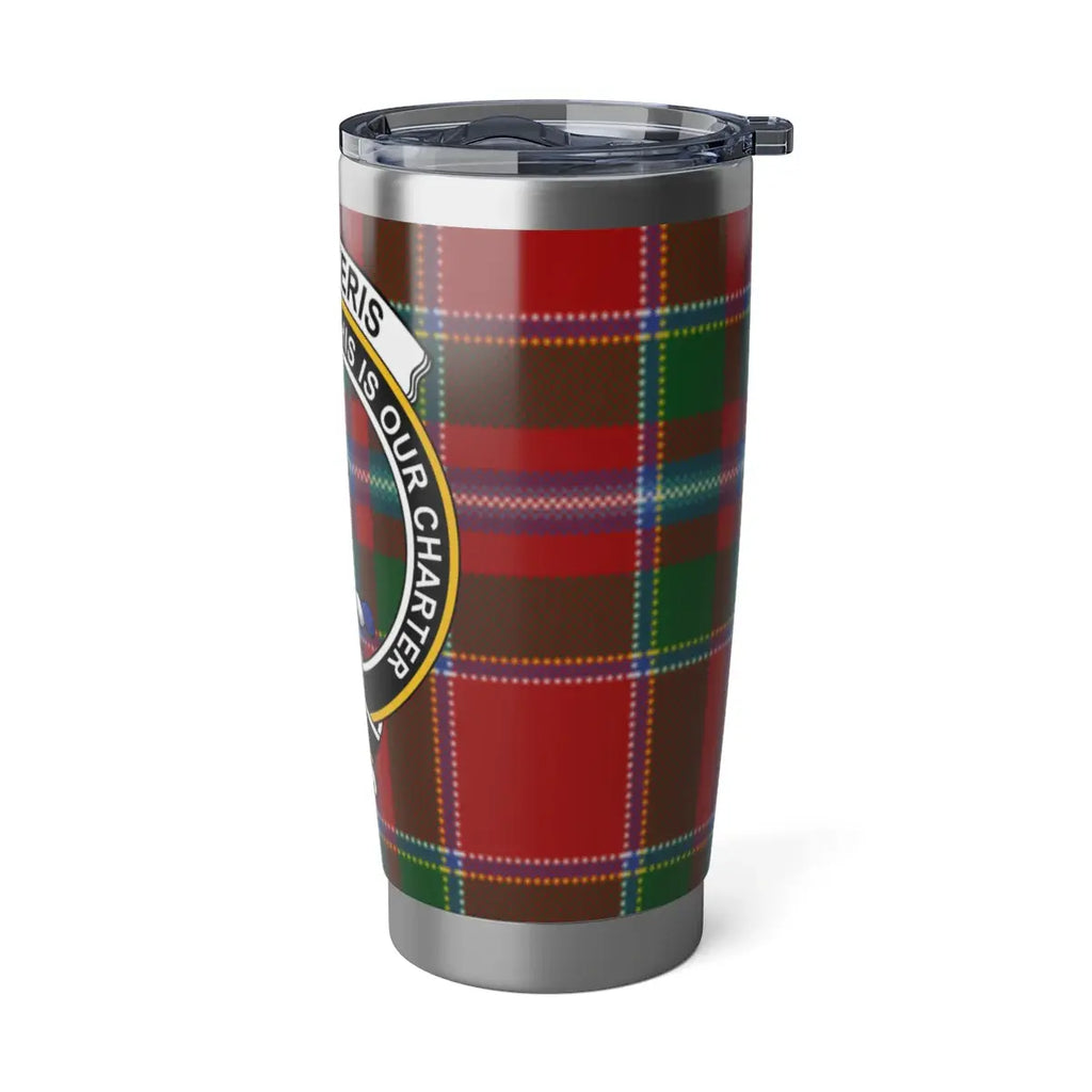 Clan McGregor Tartan Travel Tumbler with Crest Design