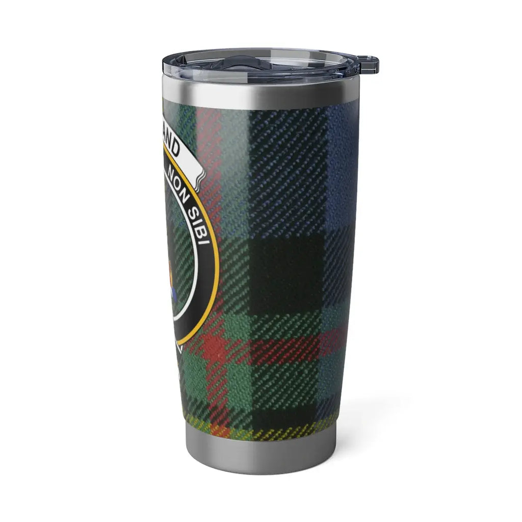 Tartan Patterned Travel Mug with Lid Tumbler