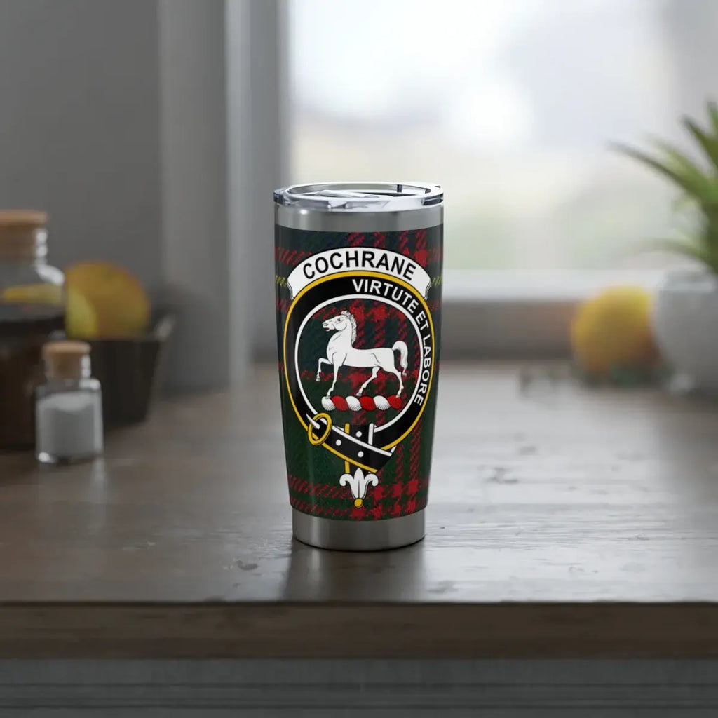Cochrane clan virtute et labore tumbler for everyday use — double-wall insulated