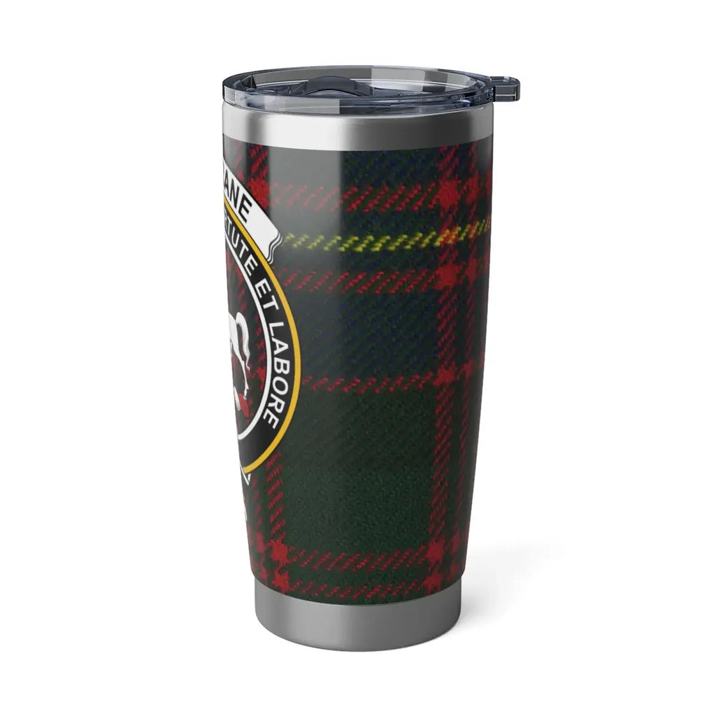 Cochrane clan red and green plaid insulated travel tumbler — 20 oz