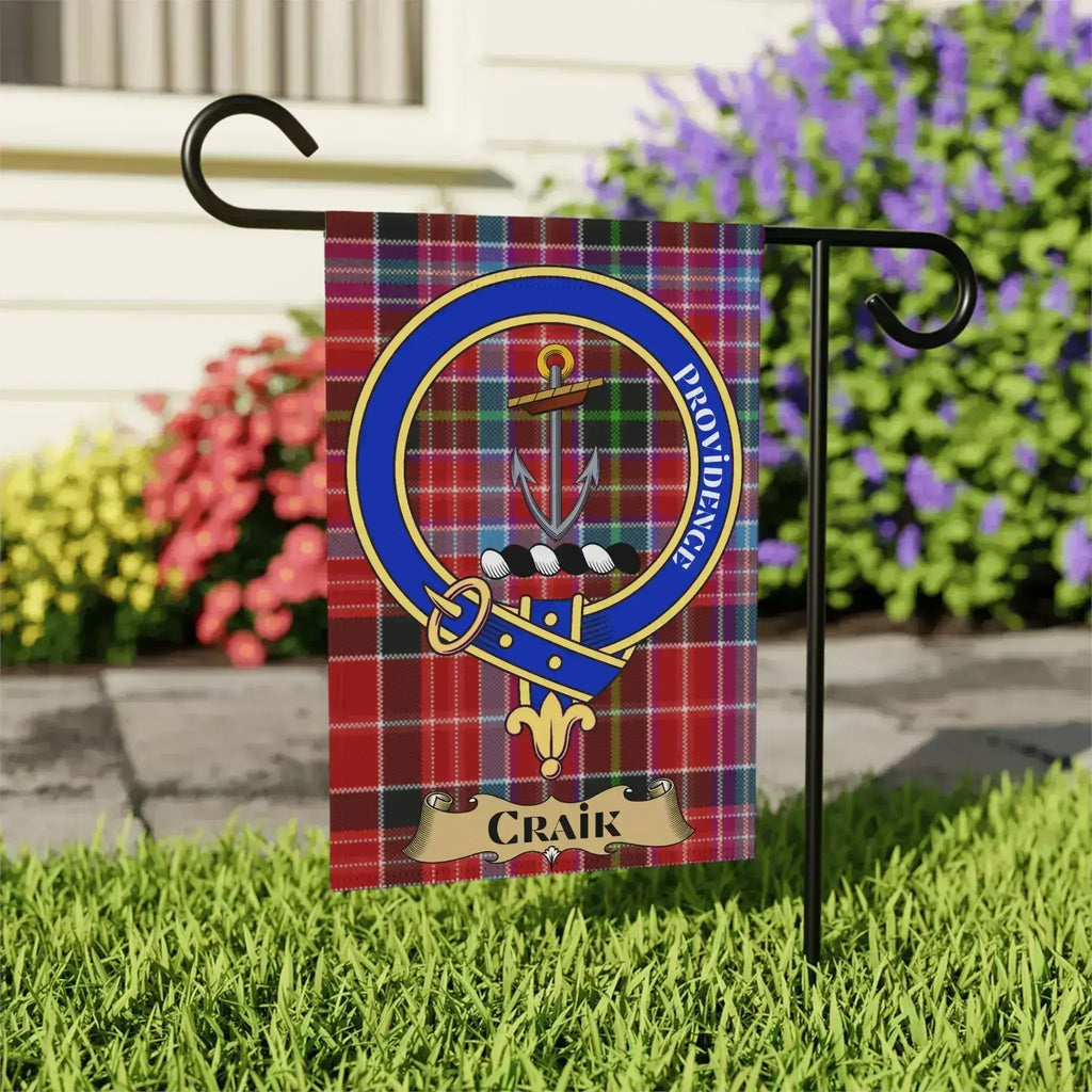Providence Craik Tartan Garden Flag with Crest product type