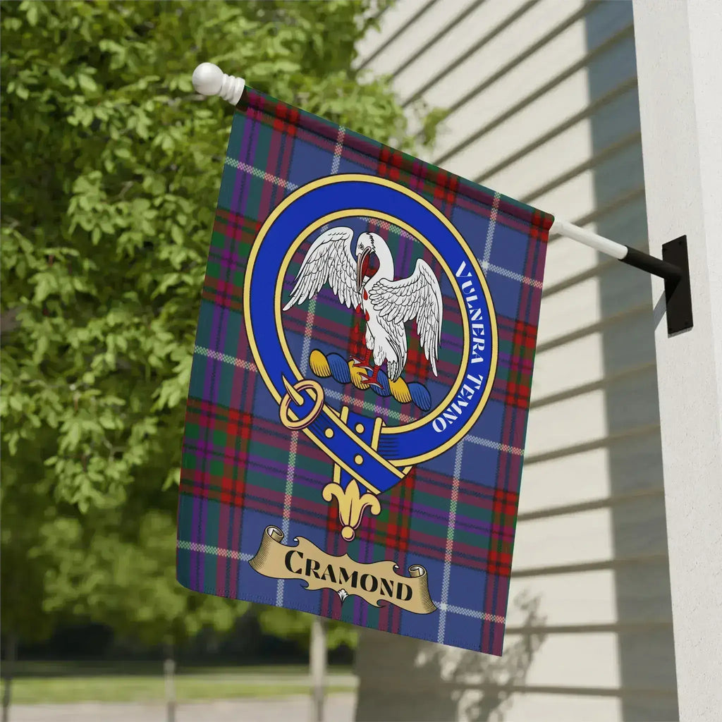 Cramond Tartan Pattern Eagle Crest Flag product type