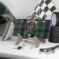 Clan Crichton tartan novelty license plate — 12x6 aluminium, dragon crest and motto God Send Grace