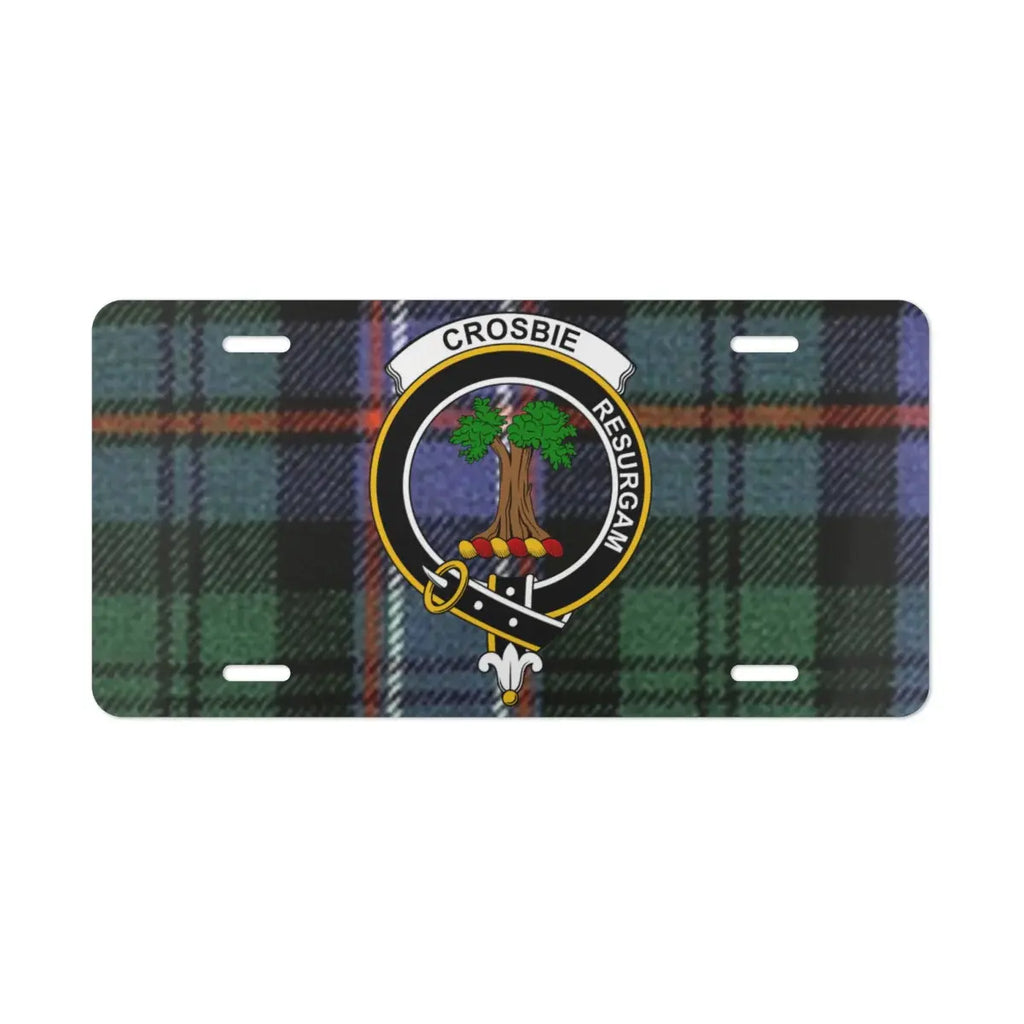 Crosbie Resurgam Tartan Design License Plate product