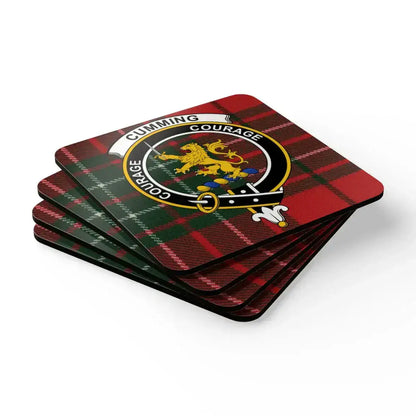 Plaid Coasters with Courage Cumming Lion Design product type