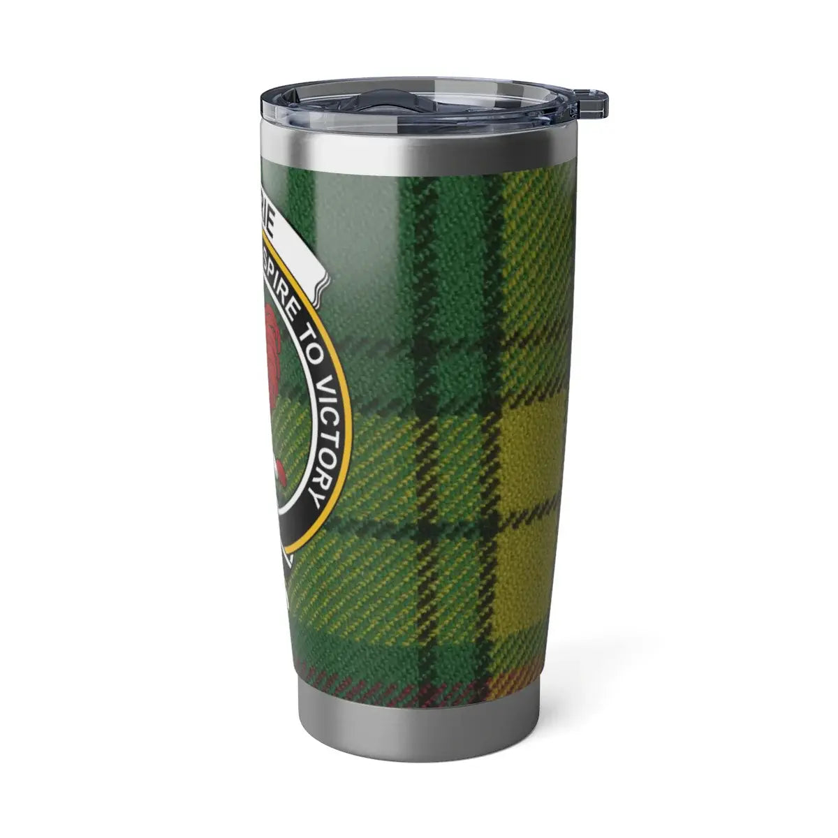 Tartan Travel Mug with Clan Crest Design Tumbler