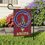 Cuthbert Clan Crest Tartan Garden Flag – Scottish Heritage