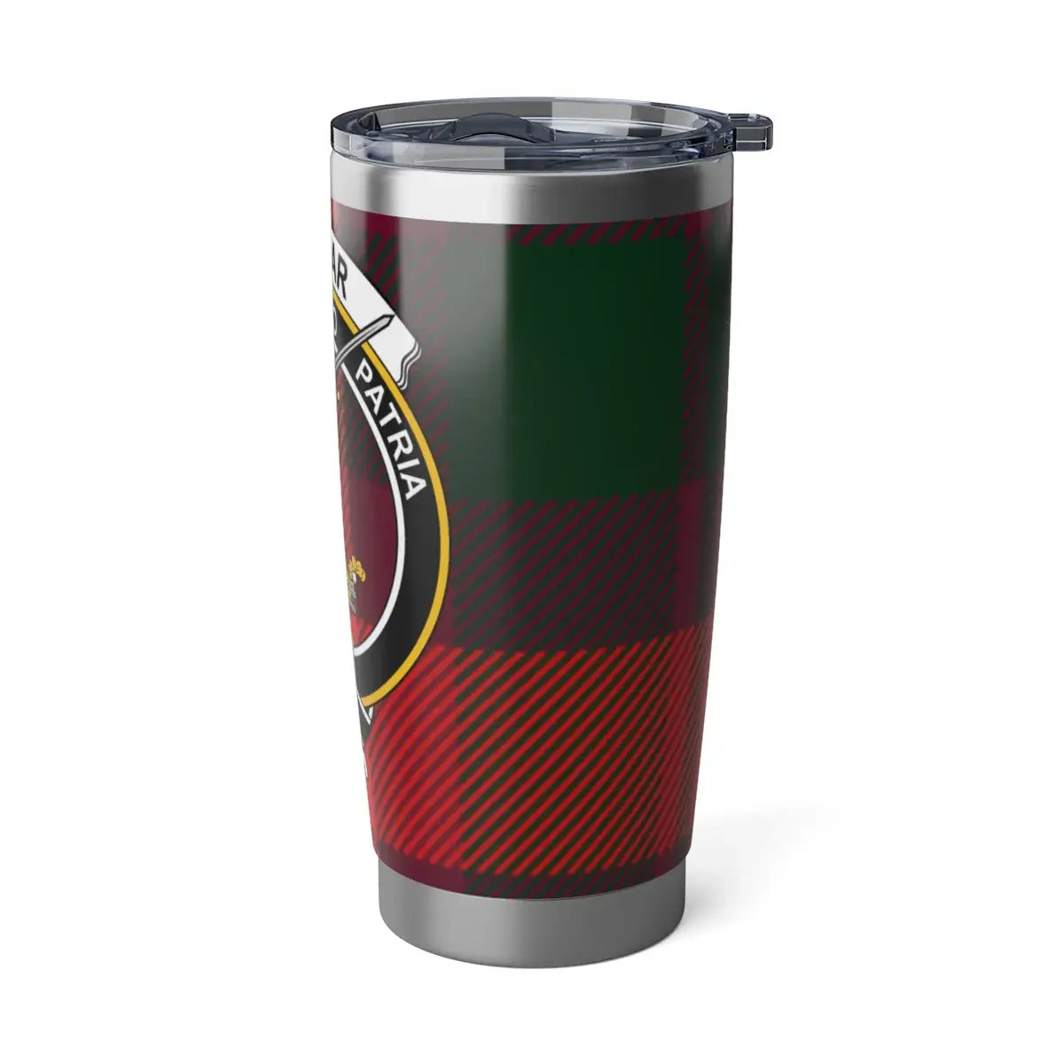 Red and Black Plaid Travel Cup for Beverage Lovers